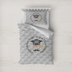Hipster Graduate Duvet Cover Set - Twin (Personalized)