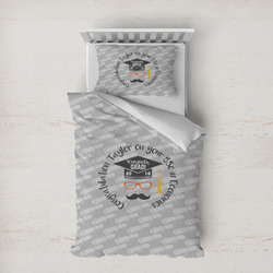 Hipster Graduate Duvet Cover Set - Twin XL (Personalized)