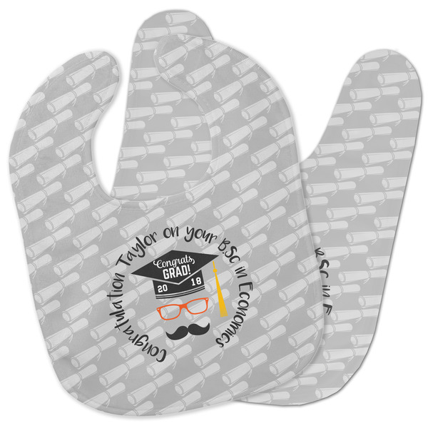 Custom Hipster Graduate Baby Bib w/ Name or Text