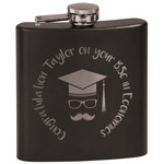Hipster Graduate Black Flask Set (Personalized)