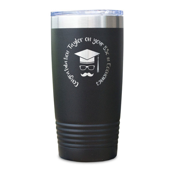 Hipster Graduate Black Polar Camel Tumbler - 20oz - Single Sided - Approval