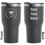 Hipster Graduate RTIC Tumbler - Black - Engraved Front & Back (Personalized)