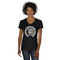 Hipster Graduate Women's V-Neck T-Shirt - Black - Small (Personalized)