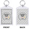 Hipster Graduate Bling Keychain (Front + Back)