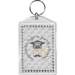 Hipster Graduate Bling Keychain (Personalized)
