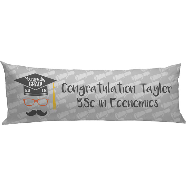 Custom Hipster Graduate Body Pillow Case (Personalized)