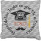 Hipster Graduate Burlap Pillow 16"