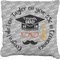 Hipster Graduate Burlap Pillow 18"