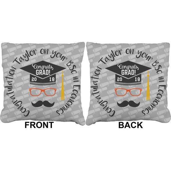 Hipster Graduate Burlap Pillow Approval