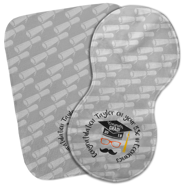 Custom Hipster Graduate Burp Cloth (Personalized)