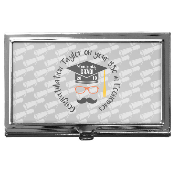 Custom Hipster Graduate Business Card Case