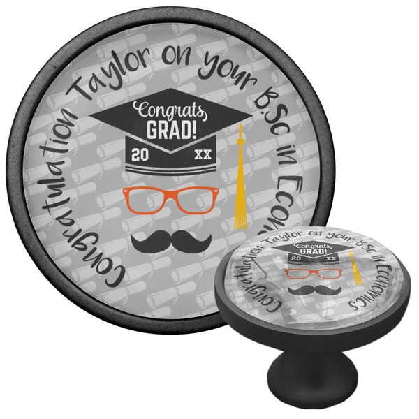 Hipster Graduate Cabinet Knob - Black - Multi Angle
