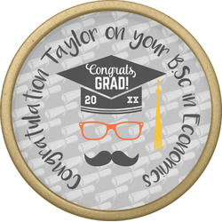 Hipster Graduate Cabinet Knob - Gold (Personalized)