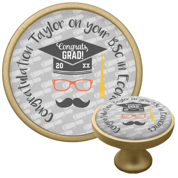 Hipster Graduate Cabinet Knob - Gold - Multi Angle