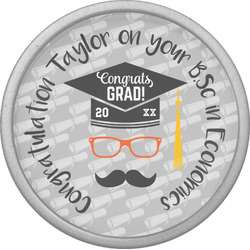 Hipster Graduate Cabinet Knob (Silver) (Personalized)