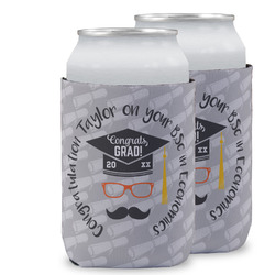 Hipster Graduate Can Cooler (12 oz) w/ Name or Text