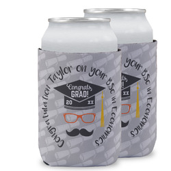 Hipster Graduate Can Cooler (12 oz) w/ Name or Text