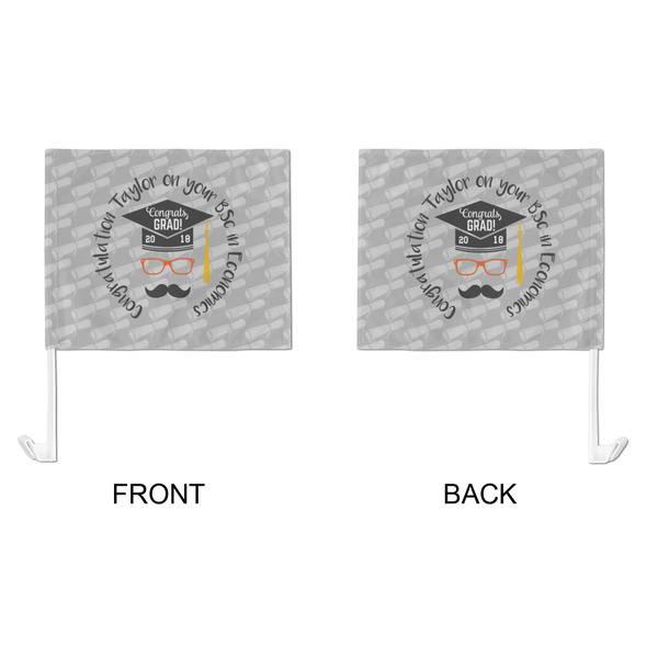 Hipster Graduate Car Flag - Large - APPROVAL