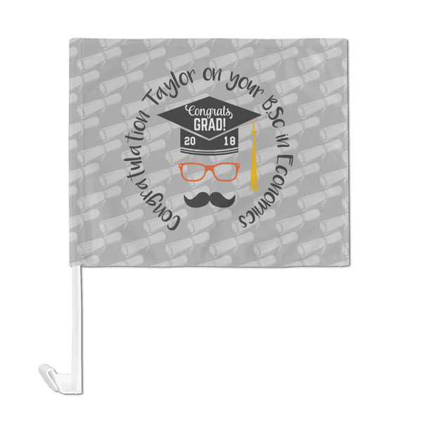 Hipster Graduate Car Flag - Large - FRONT