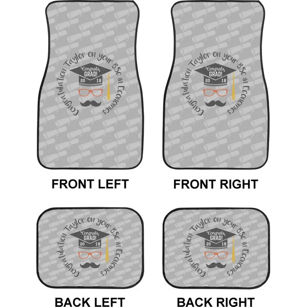 Hipster Graduate Car Floor Mats Set (2F + 2B)