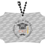 Hipster Graduate Rear View Mirror Ornament (Personalized)