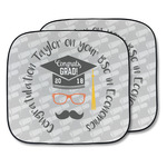 Hipster Graduate Car Sun Shade - Two Piece (Personalized)