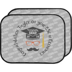 Hipster Graduate Car Floor Mats (Back Seat) (Personalized)