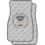 Hipster Graduate Car Floor Mats (Front Seat) (Personalized)