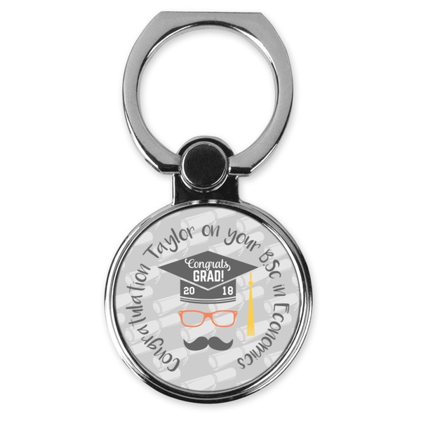 Custom Hipster Graduate Cell Phone Ring Stand & Holder (Personalized)