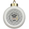Hipster Graduate Ceramic Ball Ornament (Personalized)