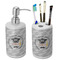 Hipster Graduate Ceramic Bathroom Accessories Set (Personalized)