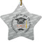 Hipster Graduate Ceramic Flat Ornament - Star (Front)