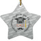 Hipster Graduate Star Ceramic Ornament w/ Name or Text