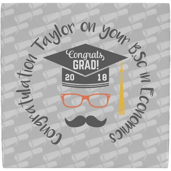 Custom Hipster Graduate Ceramic Tile Hot Pad (Personalized)