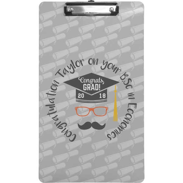 Custom Hipster Graduate Clipboard (Legal Size) (Personalized)