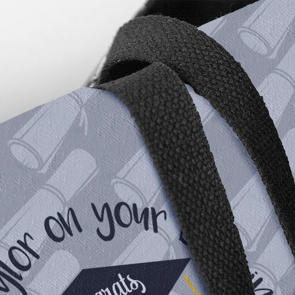 Hipster Graduate Closeup of Tote w/Black Handles