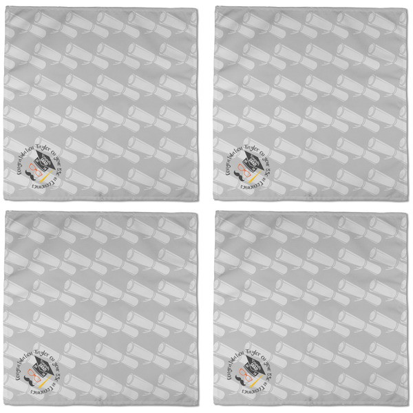 Hipster Graduate Cloth Napkins - Personalized Dinner (APPROVAL) Set of 4