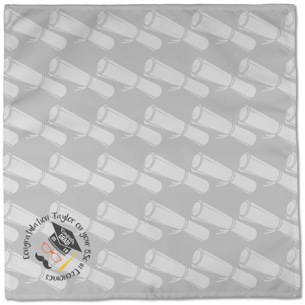 Hipster Graduate Cloth Napkins - Personalized Dinner (Full Open)