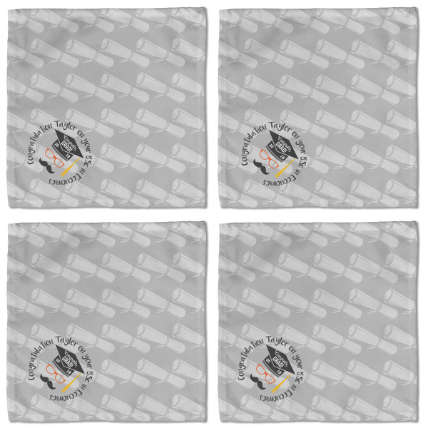 Hipster Graduate Cloth Napkins - Personalized Lunch (APPROVAL) Set of 4