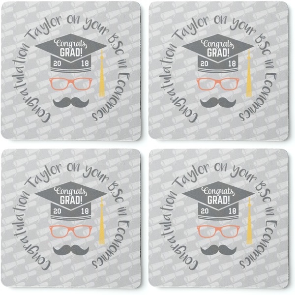 Hipster Graduate Coaster Rubber Back - Apvl