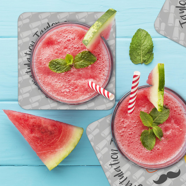 Hipster Graduate Coaster Set - LIFESTYLE