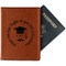 Hipster Graduate Cognac Leather Passport Holder With Passport - Main