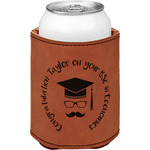 Hipster Graduate Leatherette Can Sleeve - Double Sided (Personalized)