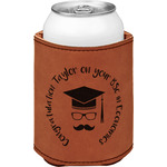 Hipster Graduate Leatherette Can Sleeve - Single Sided (Personalized)