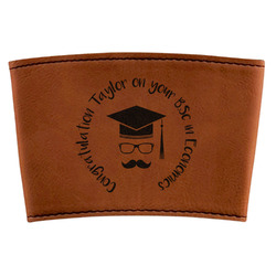 Hipster Graduate Leatherette Cup Sleeve (Personalized)