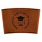 Hipster Graduate Cognac Leatherette Mug Sleeve - Flat