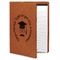Hipster Graduate Cognac Leatherette Portfolios with Notepad - Large - Main
