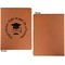 Hipster Graduate Cognac Leatherette Portfolios with Notepad - Large - Single Sided - Apvl
