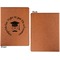 Hipster Graduate Cognac Leatherette Portfolios with Notepad - Small - Single Sided- Apvl