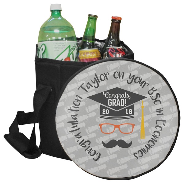 Custom Hipster Graduate Collapsible Cooler & Seat (Personalized)